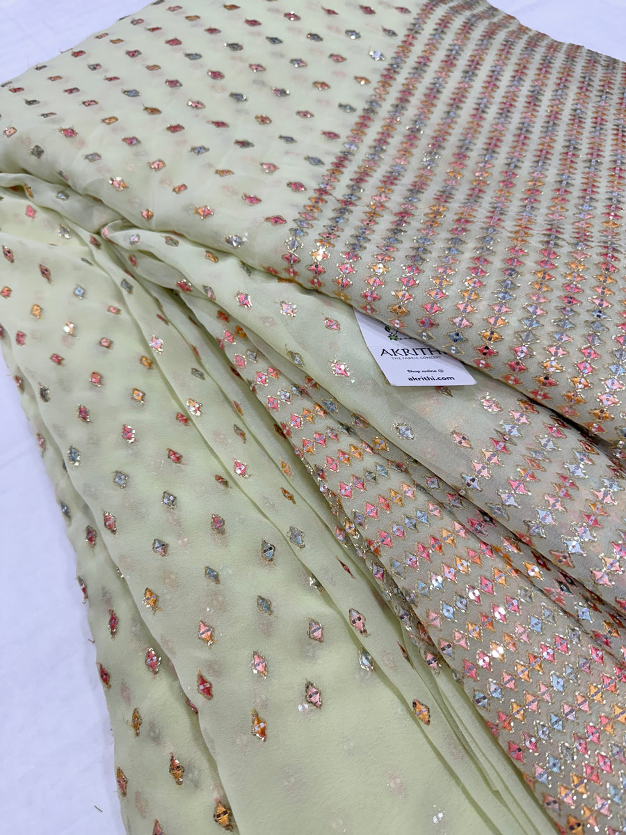 Heavy Embroidered georgette fabric