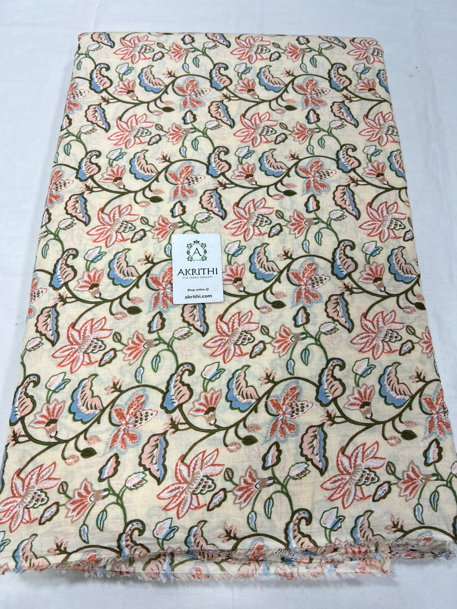 Printed pure cotton fabric