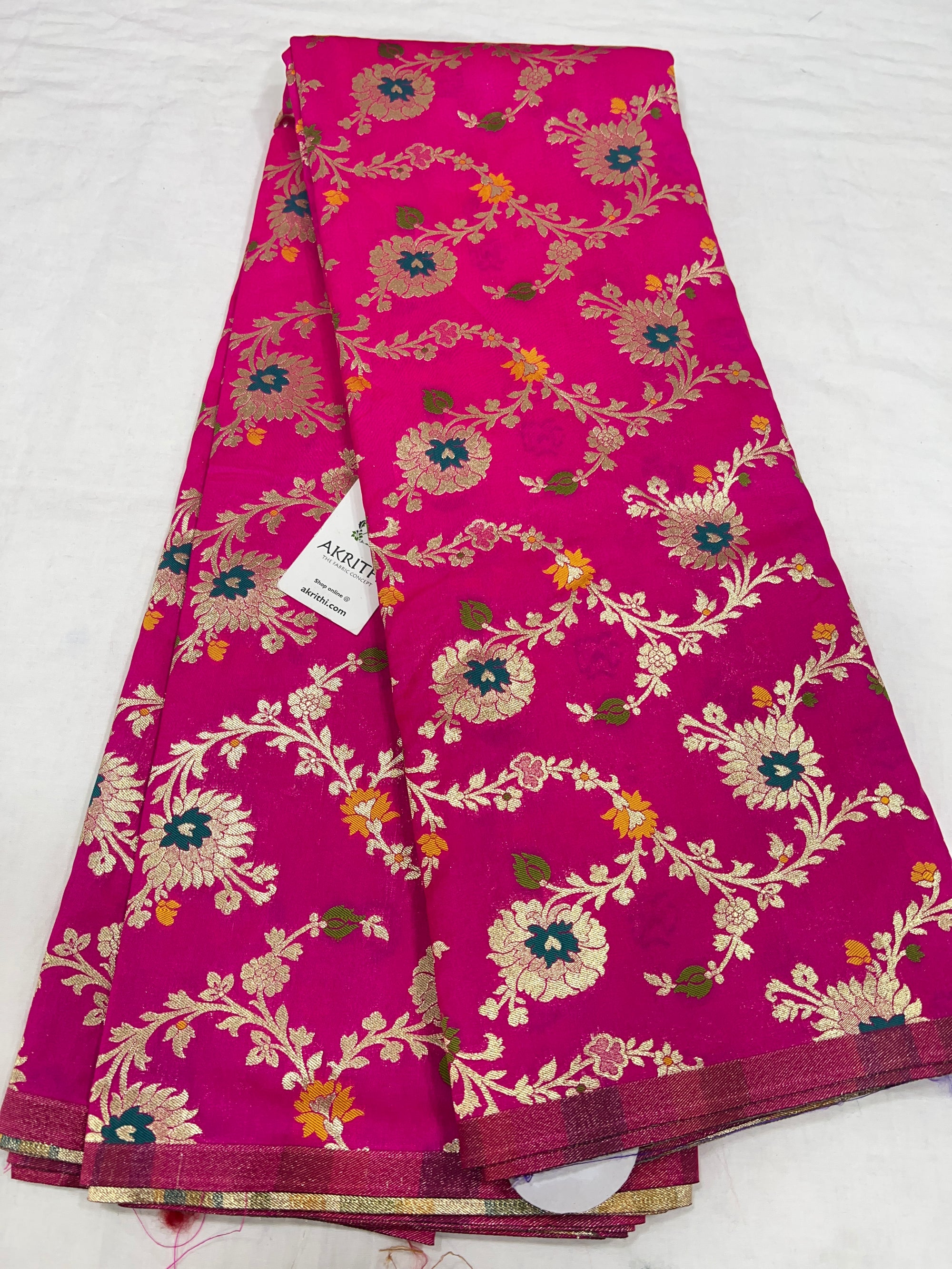 Pure Banarasi brocade fabric