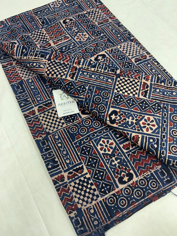 Ajrakh pure cotton fabric