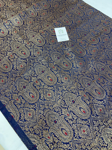 Banarasi brocade fabric antique zari