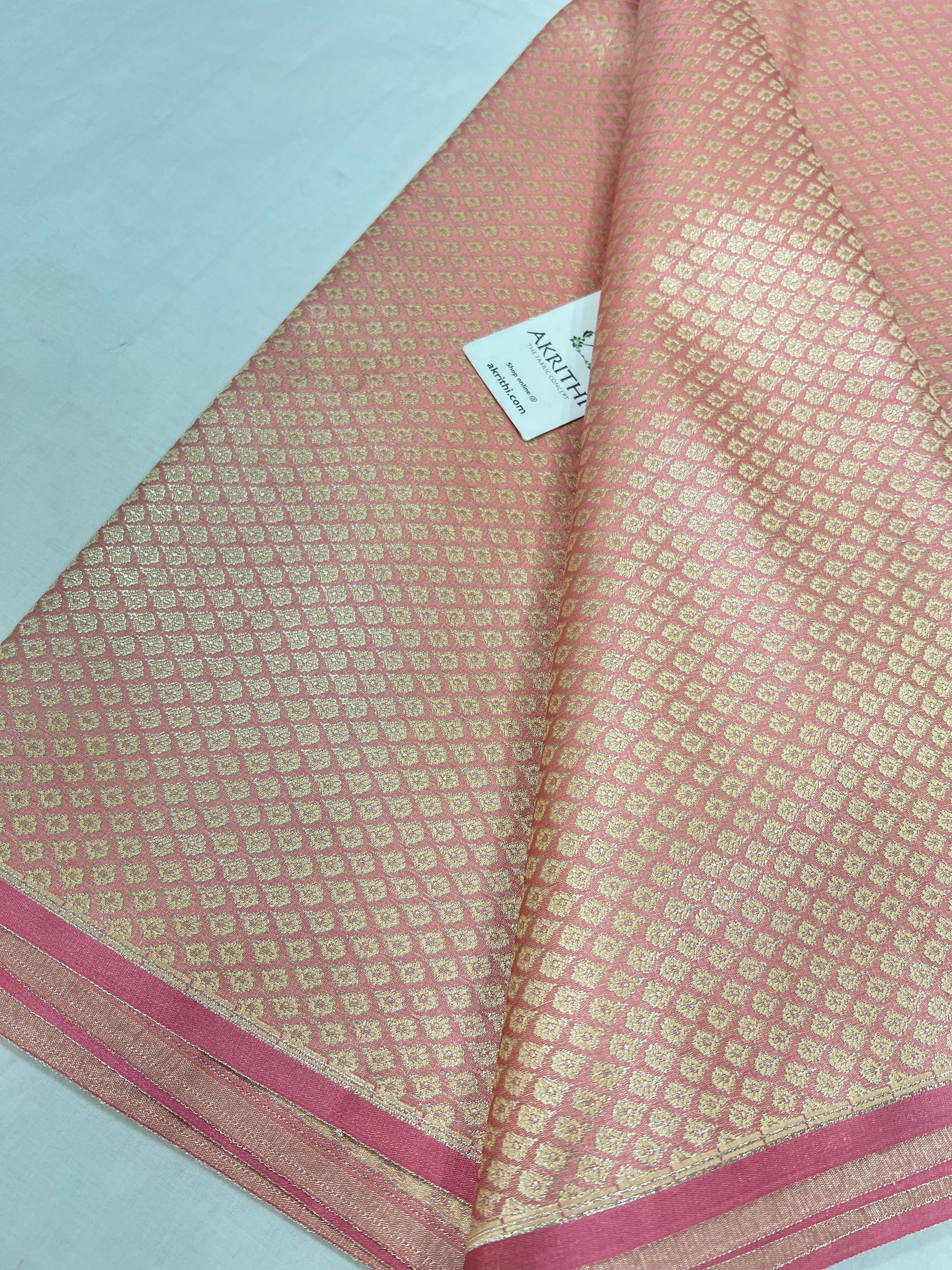 Pure Banarasi brocade fabric 80 cms cut