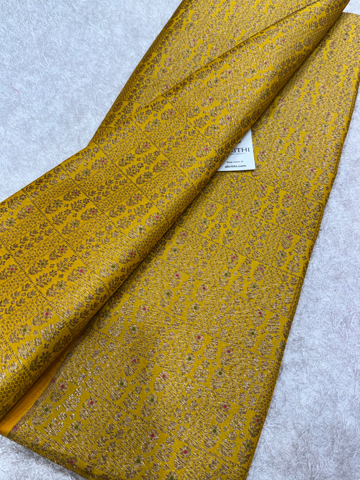 Pure Banarasi brocade antique zari fabric