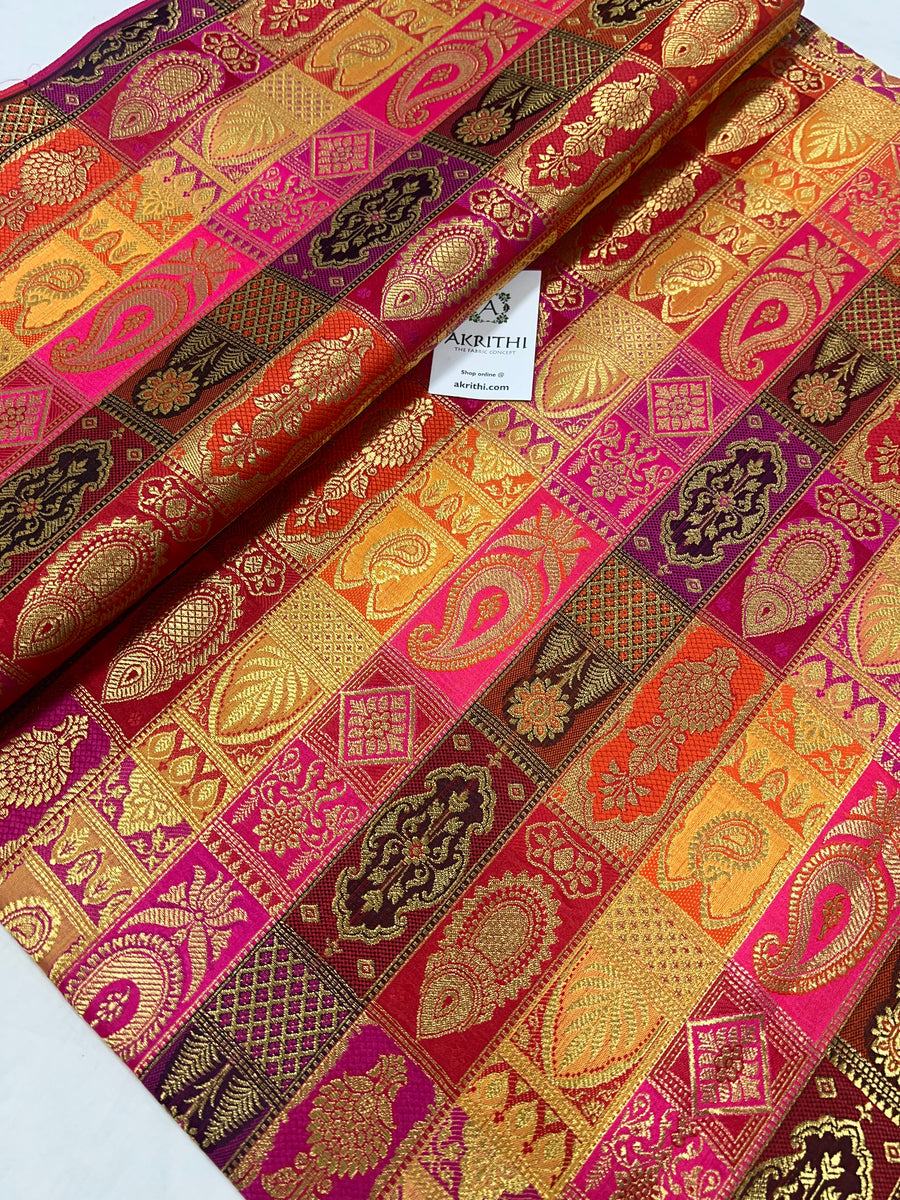 Pure Banarasi brocade fabric