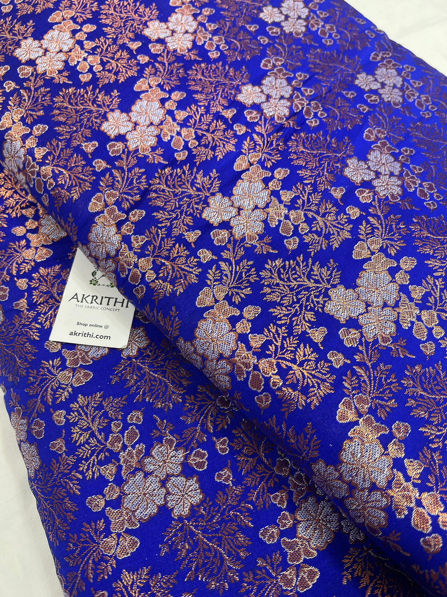 Banarasi brocade fabric with copper zari