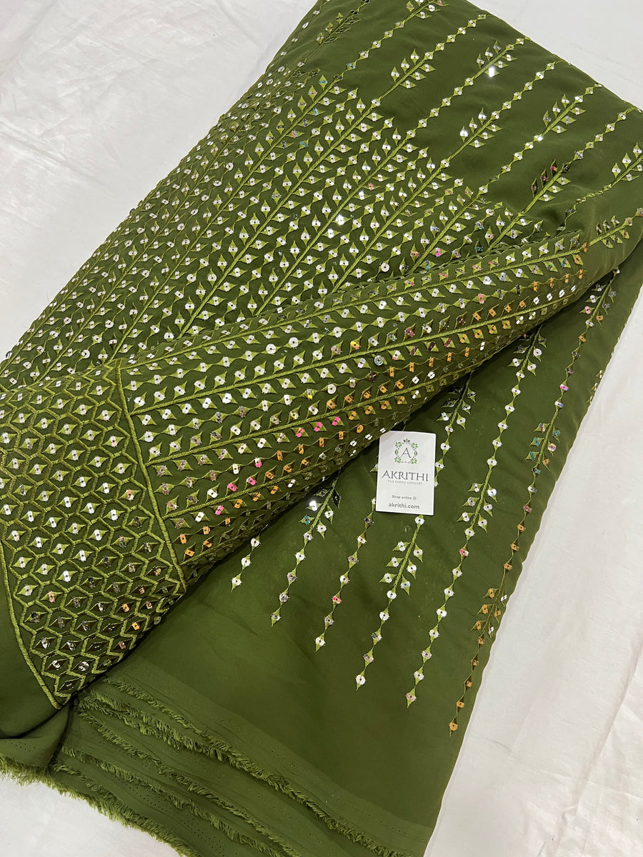 Embroidered georgette fabric