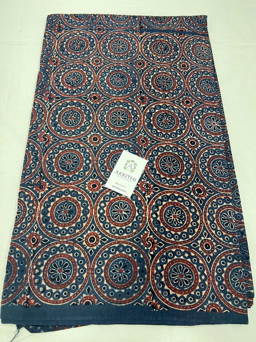 Ajrakh pure cotton fabric