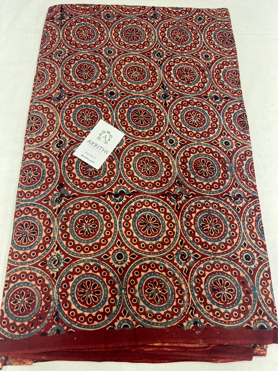 Ajrakh pure cotton fabric