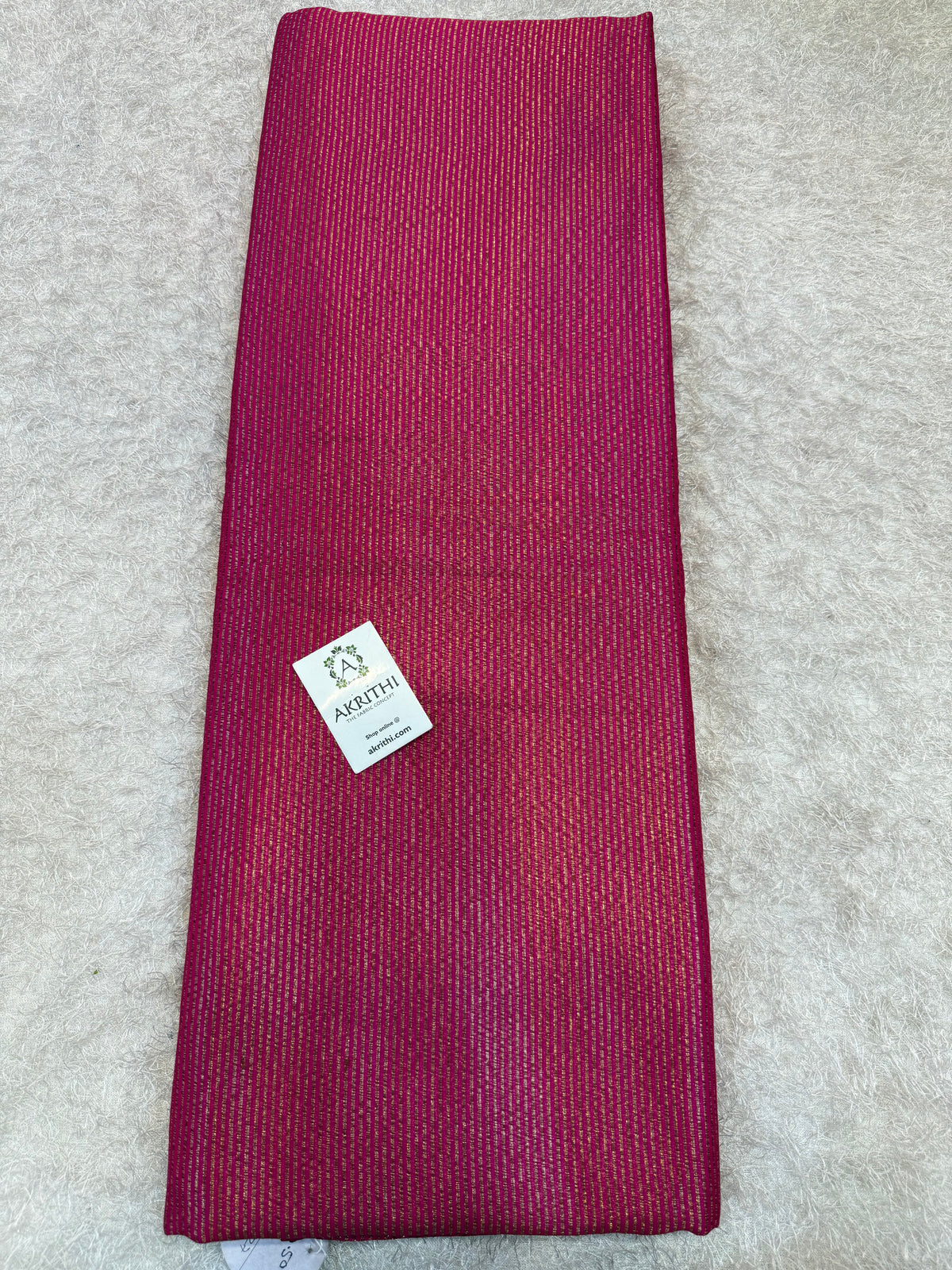 Pure Banarasi brocade striped antique zari fabric