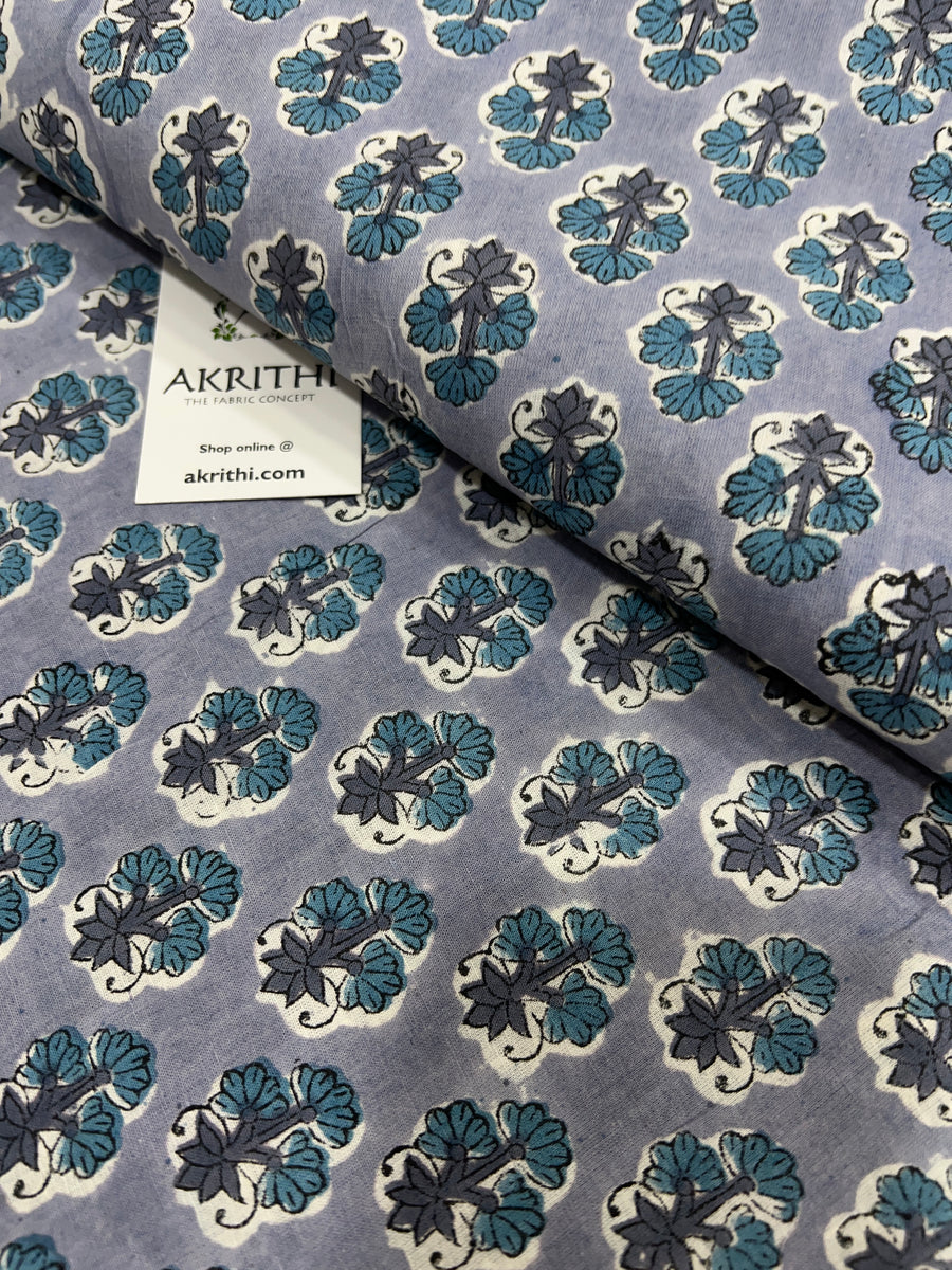 Hand block Printed pure cotton fabric