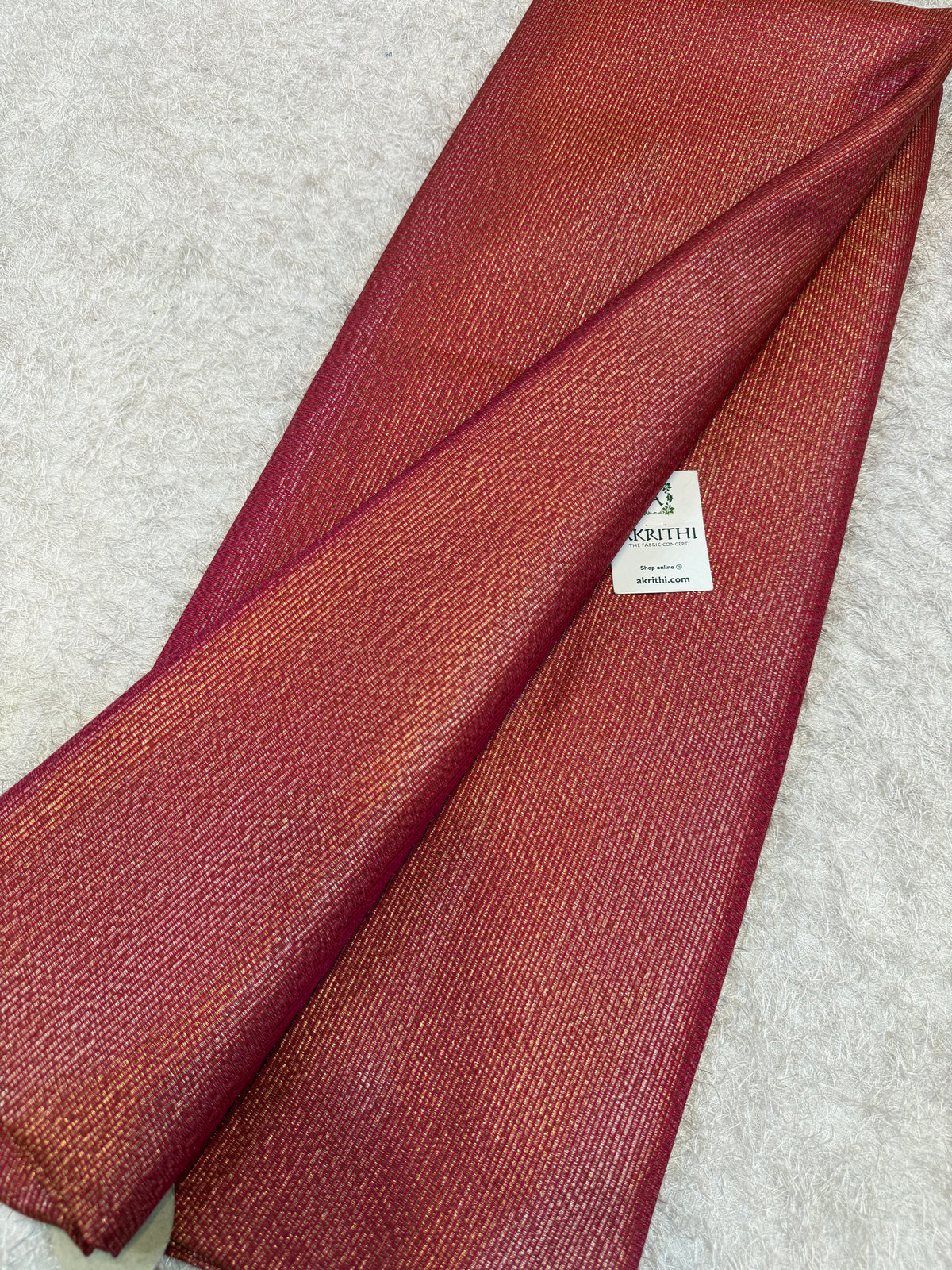 Pure Banarasi brocade striped antique zari fabric