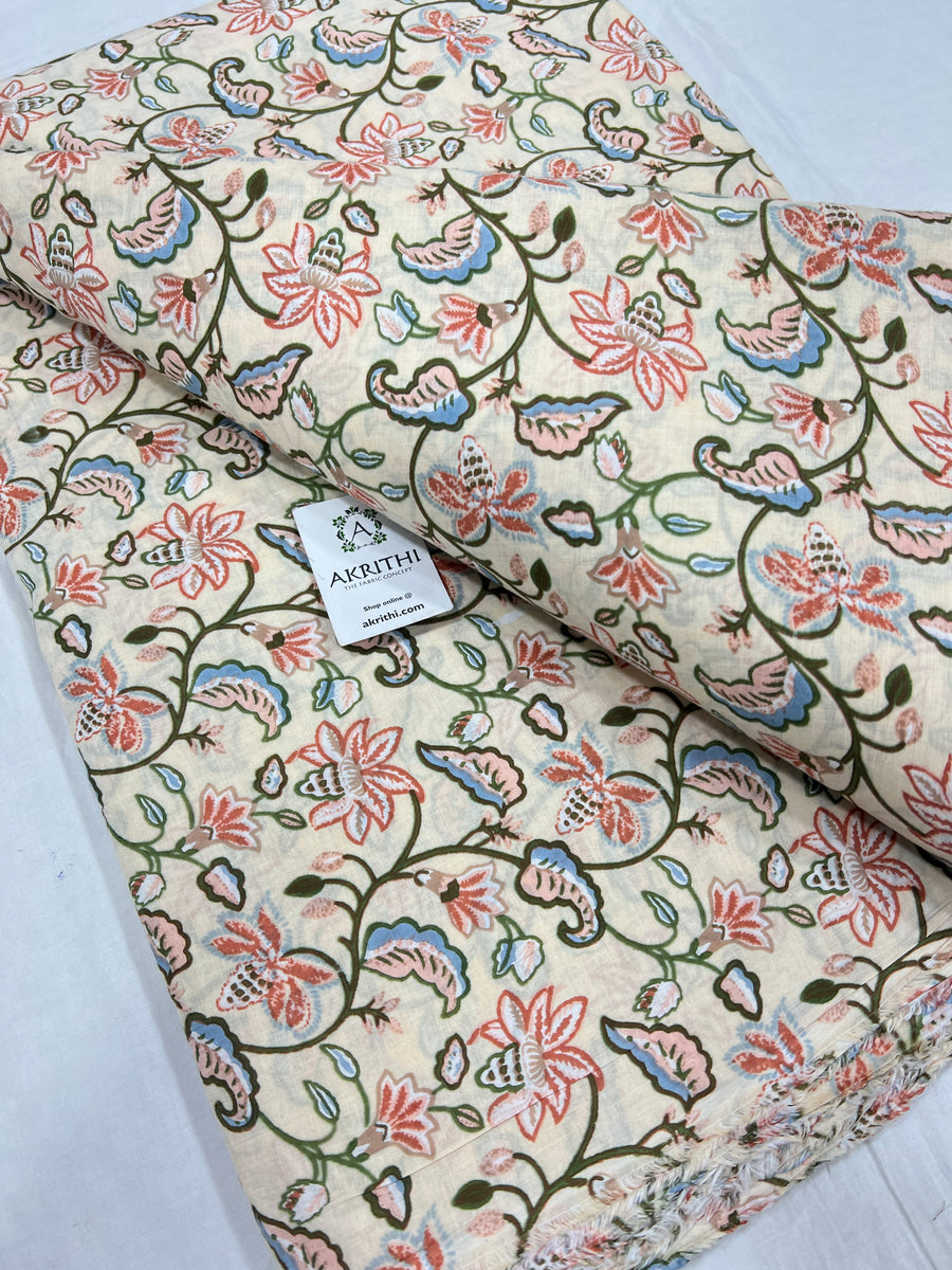 Printed pure cotton fabric