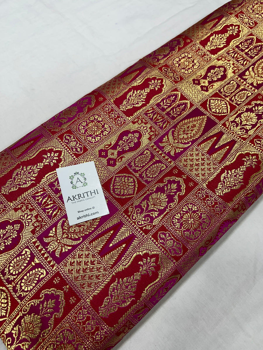 Pure Banarasi brocade fabric