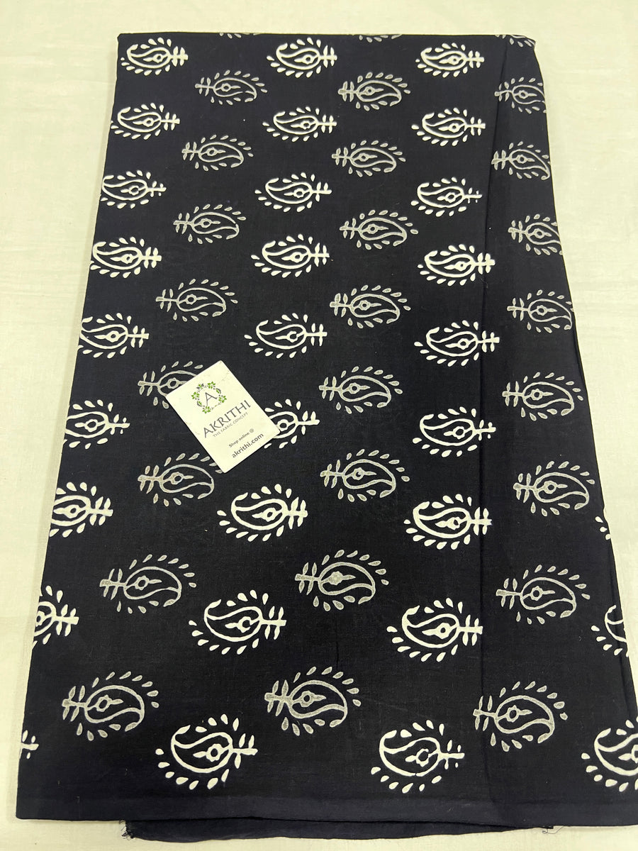 Hand block Printed pure cotton fabric