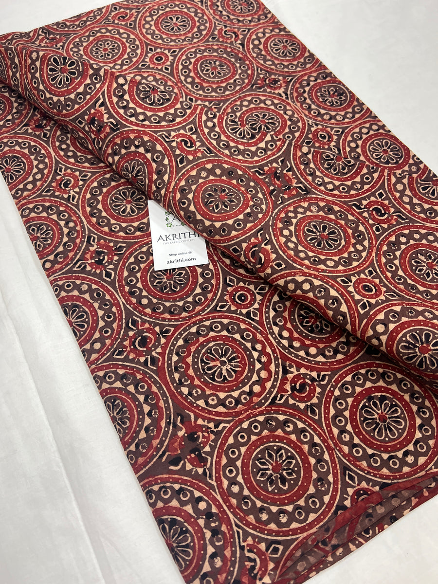 Ajrakh pure cotton fabric