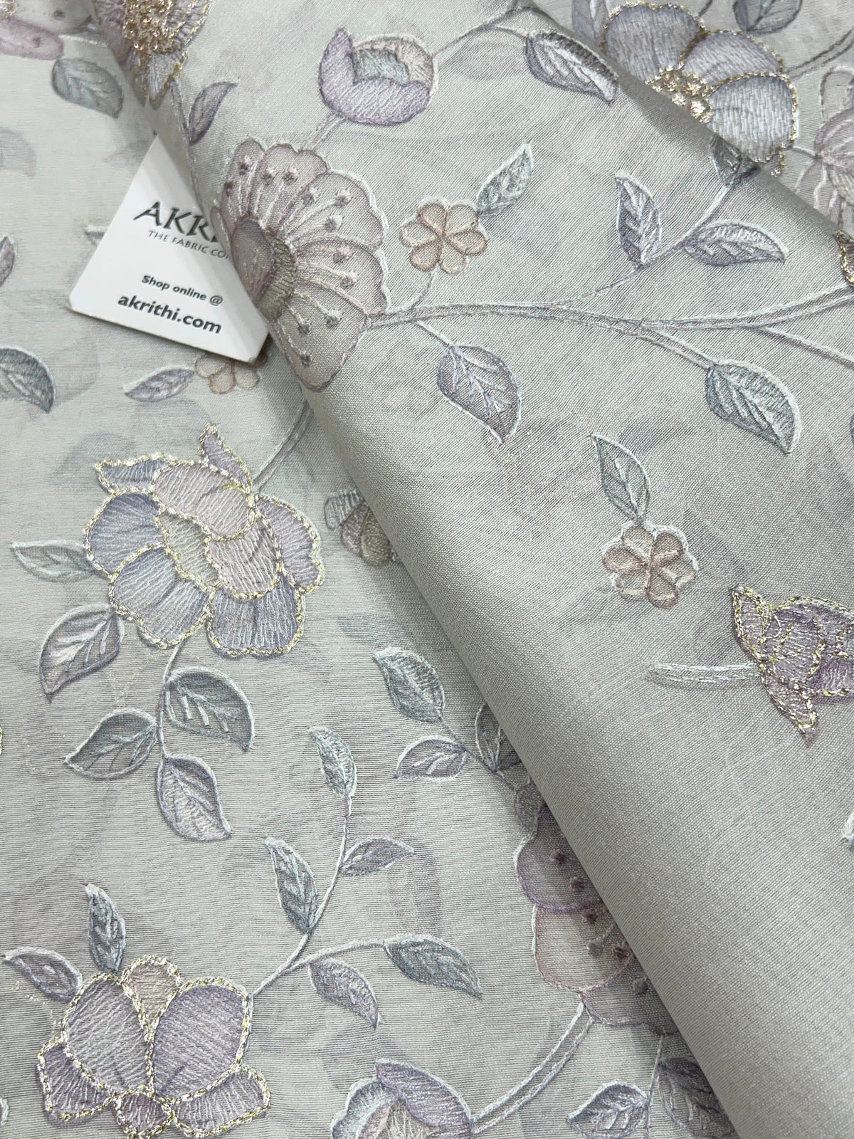 Embroidered Pure Munga Silk Fabric