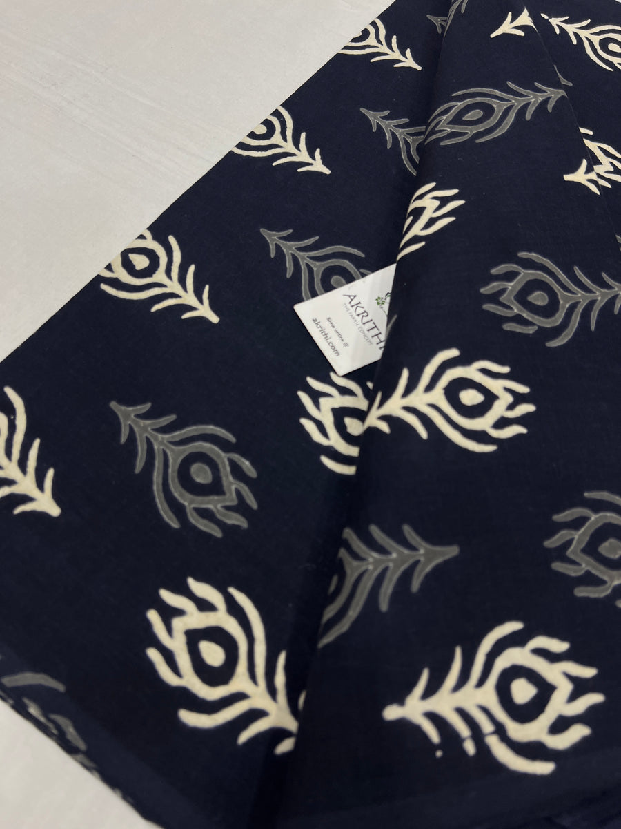 Hand block Printed pure cotton fabric