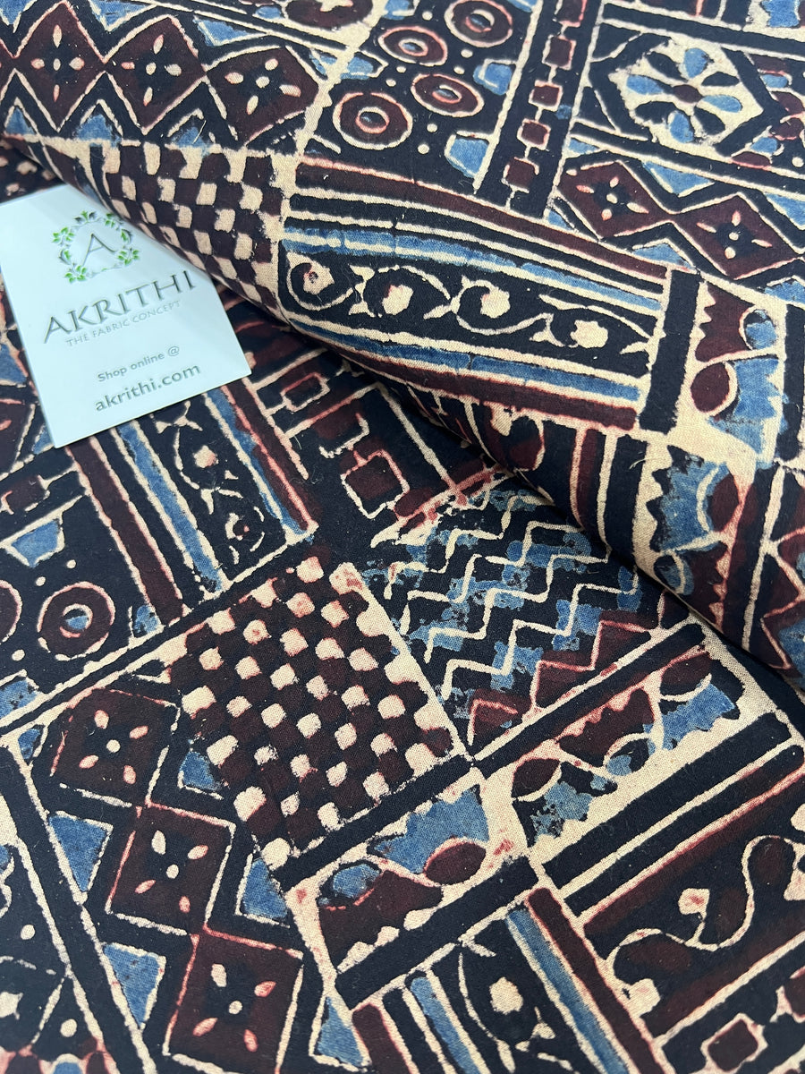 Ajrakh pure cotton fabric