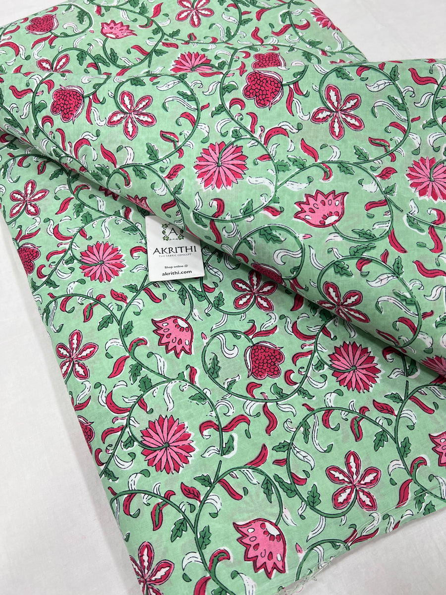 Printed pure cotton fabric