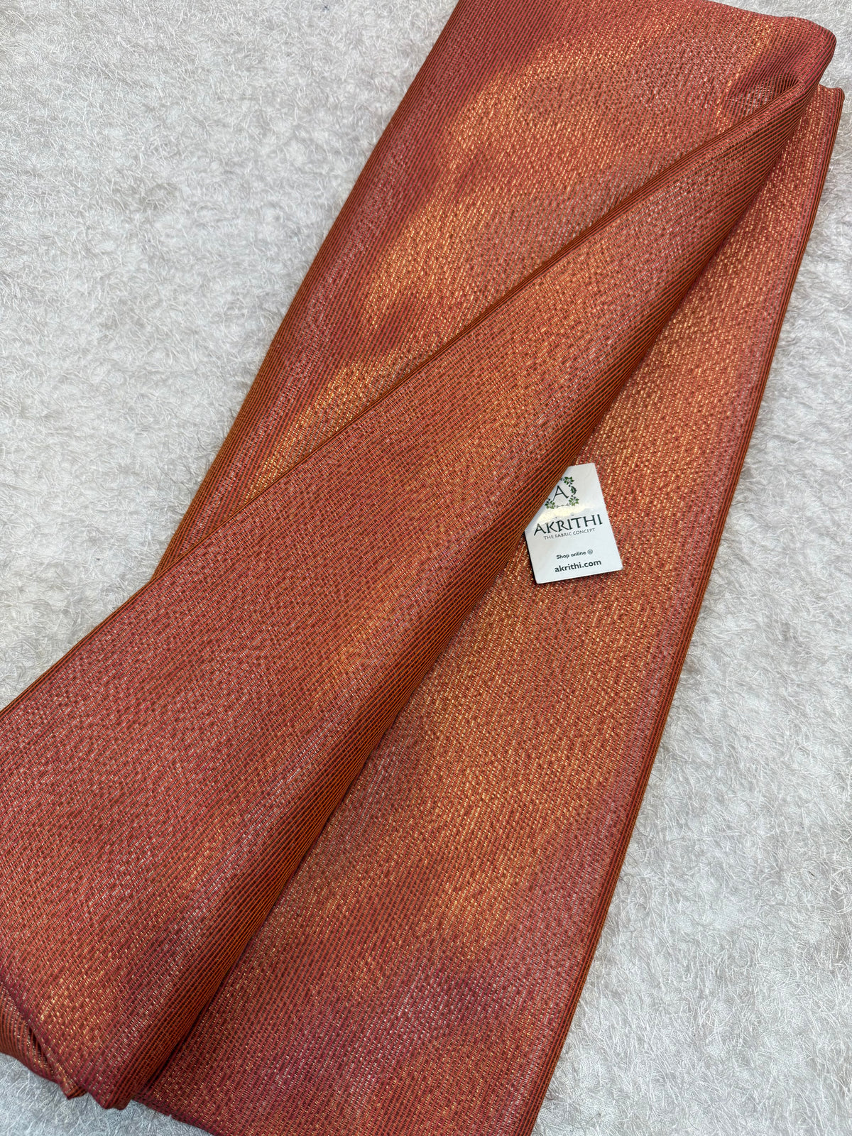 Pure Banarasi brocade striped antique zari fabric