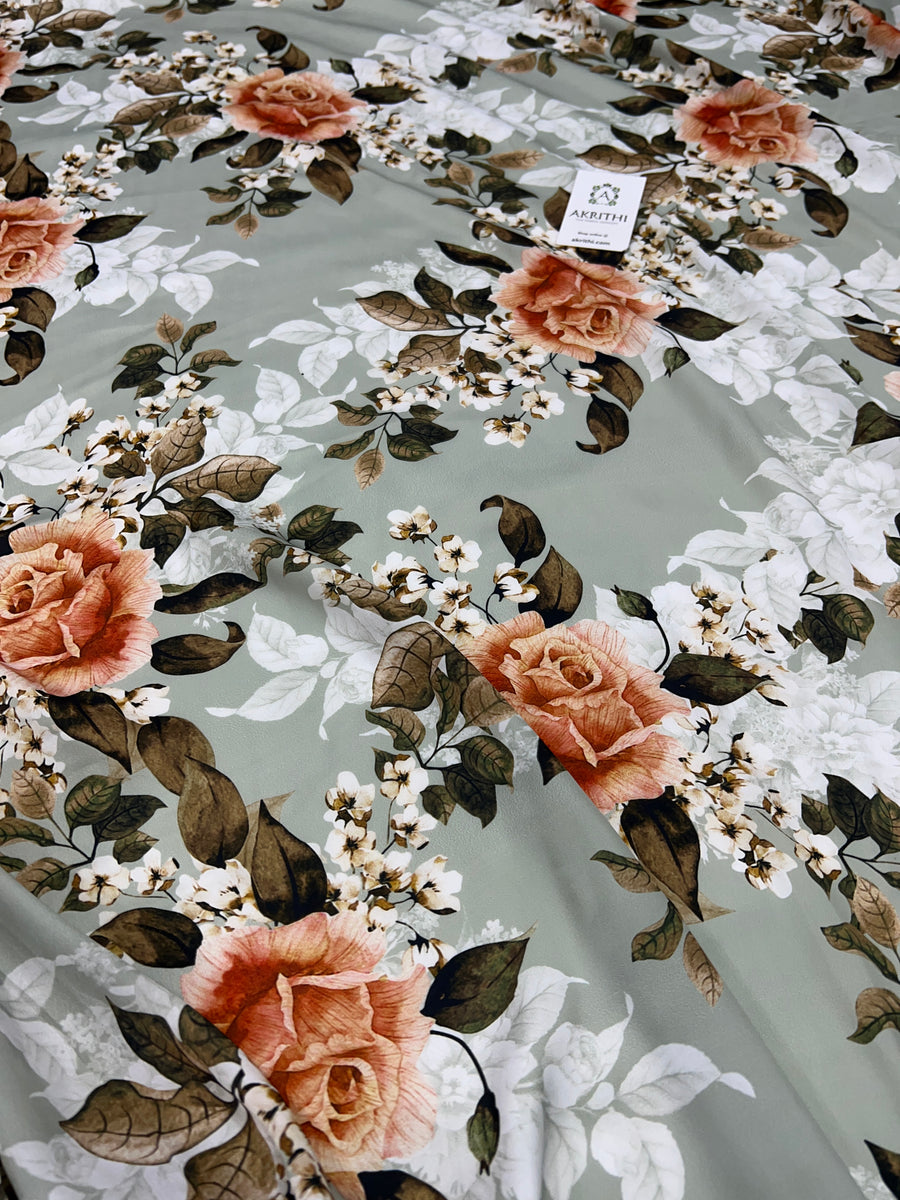 Digital printed modal satin fabric