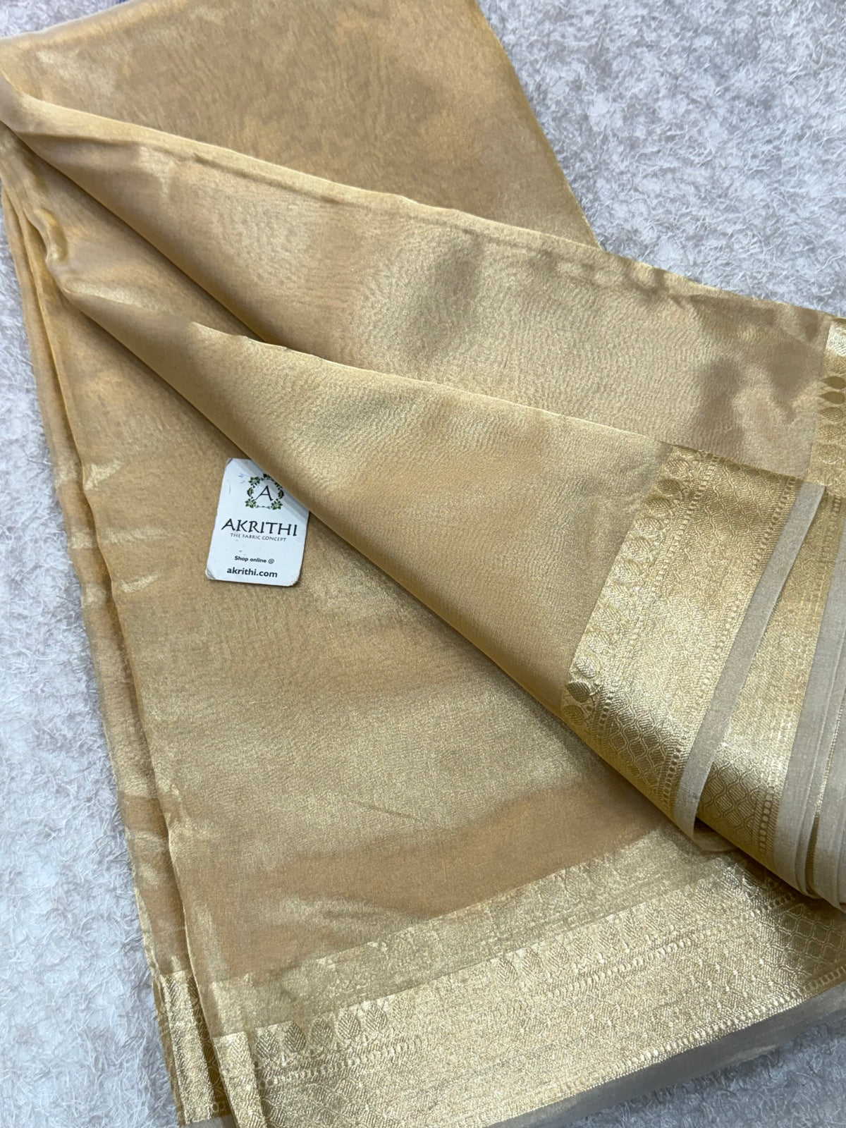 Dyeable banarasi pure silk organza tissue fabric with border