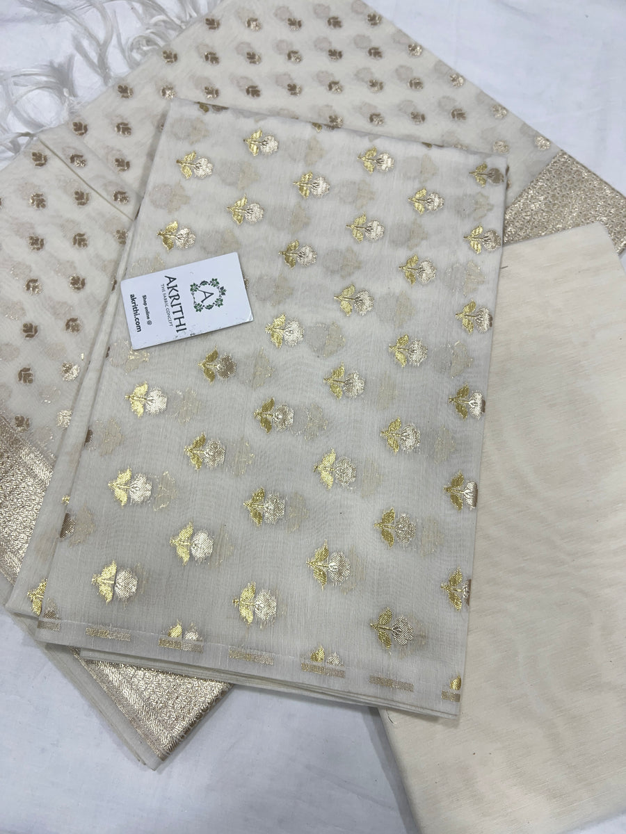 SUPERFINE CHANDERI SUIT WITH DUPATTA