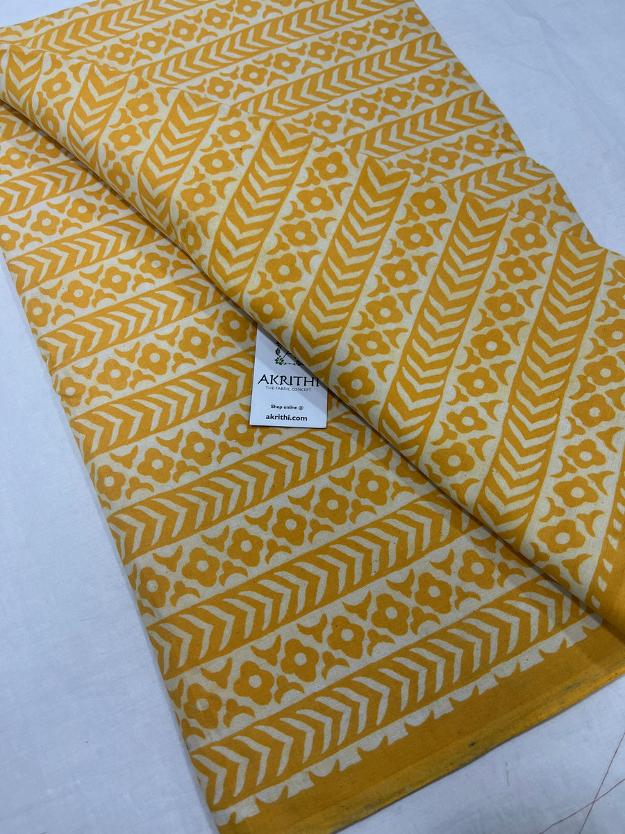 Dabu block Printed pure cotton fabric