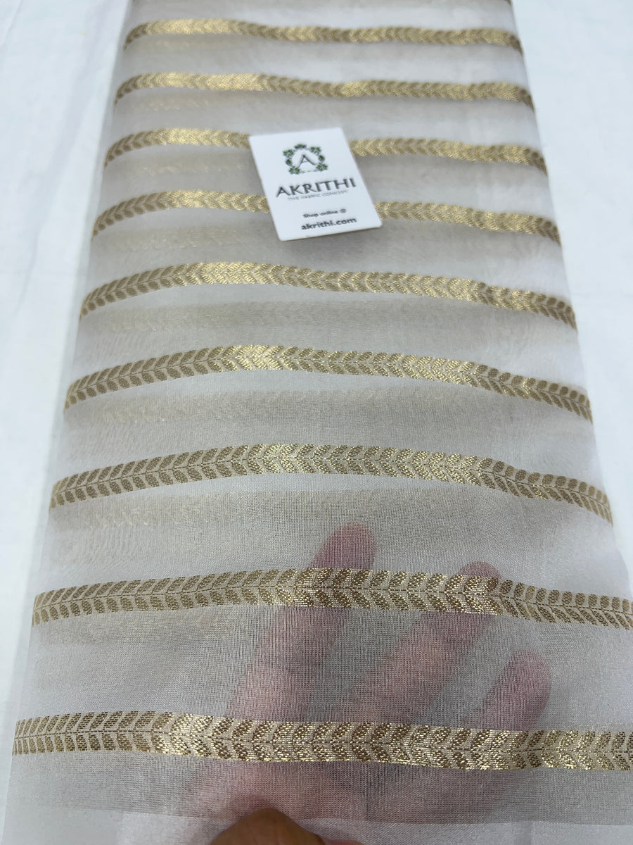 Dyeable banarasi organza fabric