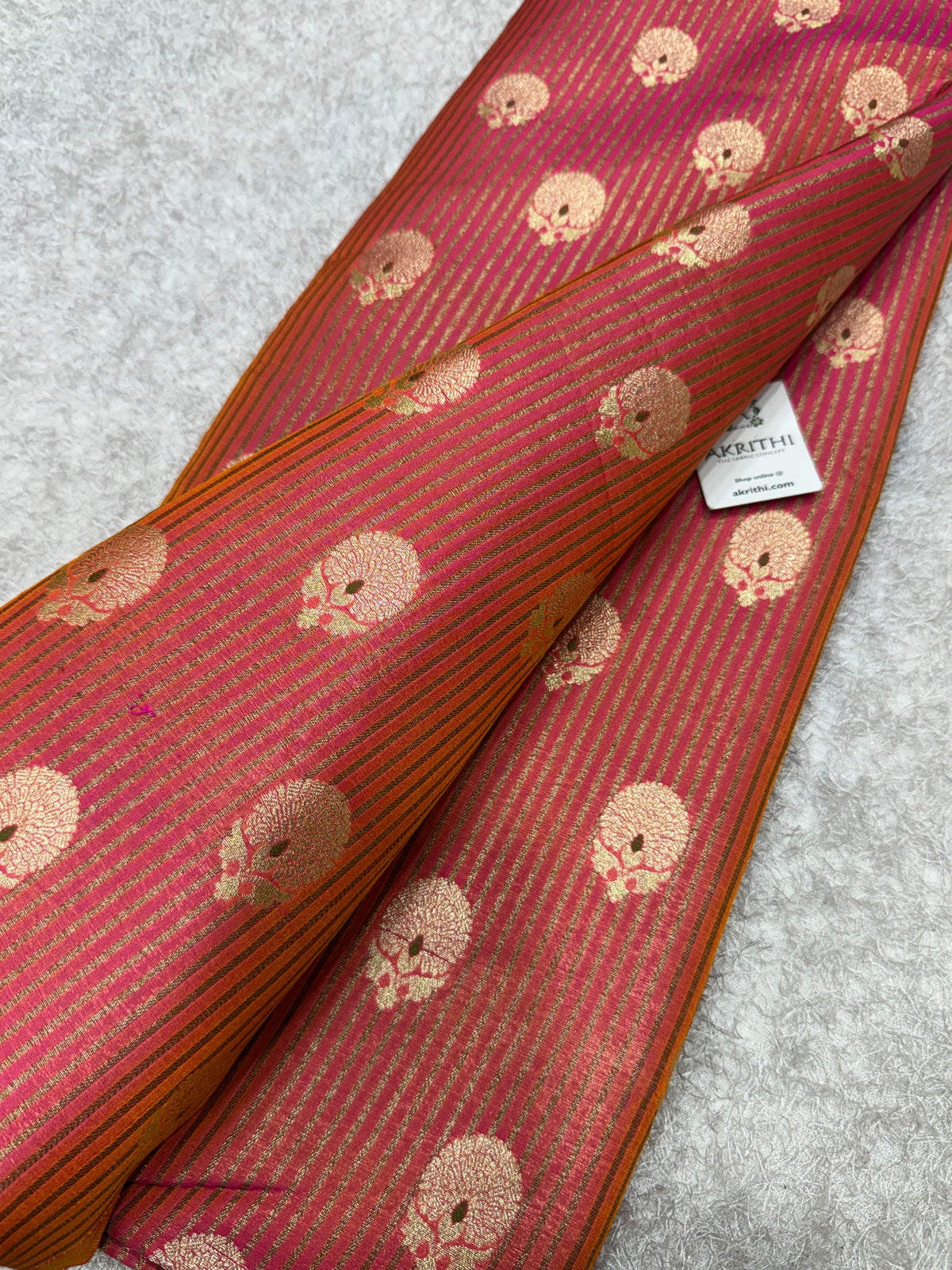 Pure Banarasi Brocade with Meena Butti Antique Zari Fabric
