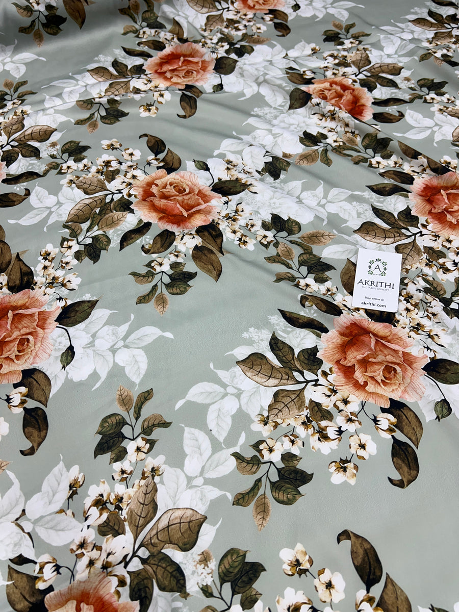 Digital printed modal satin fabric