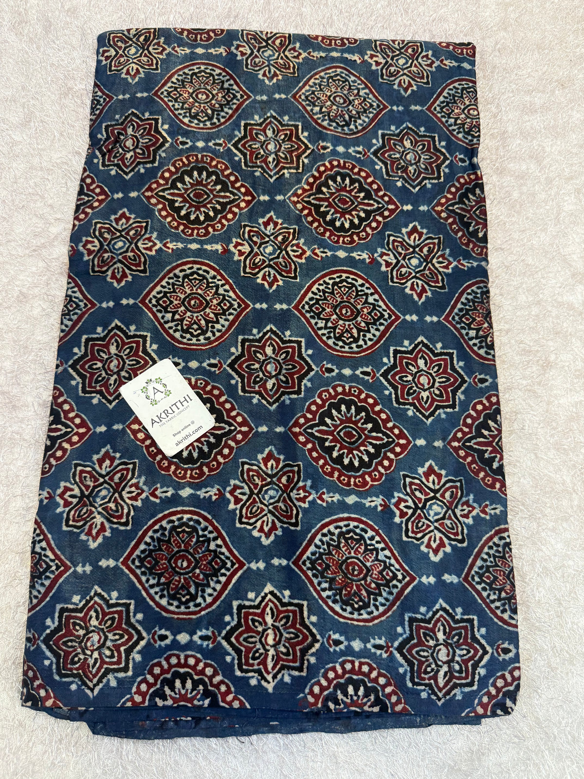 Ajrakh pure mashru silk fabric