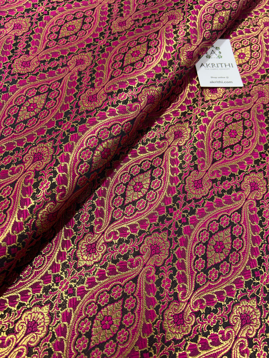 Buy Banarasi fabric online : Soft Banarasi brocade fabrics, Banarasi K –  Akrithi