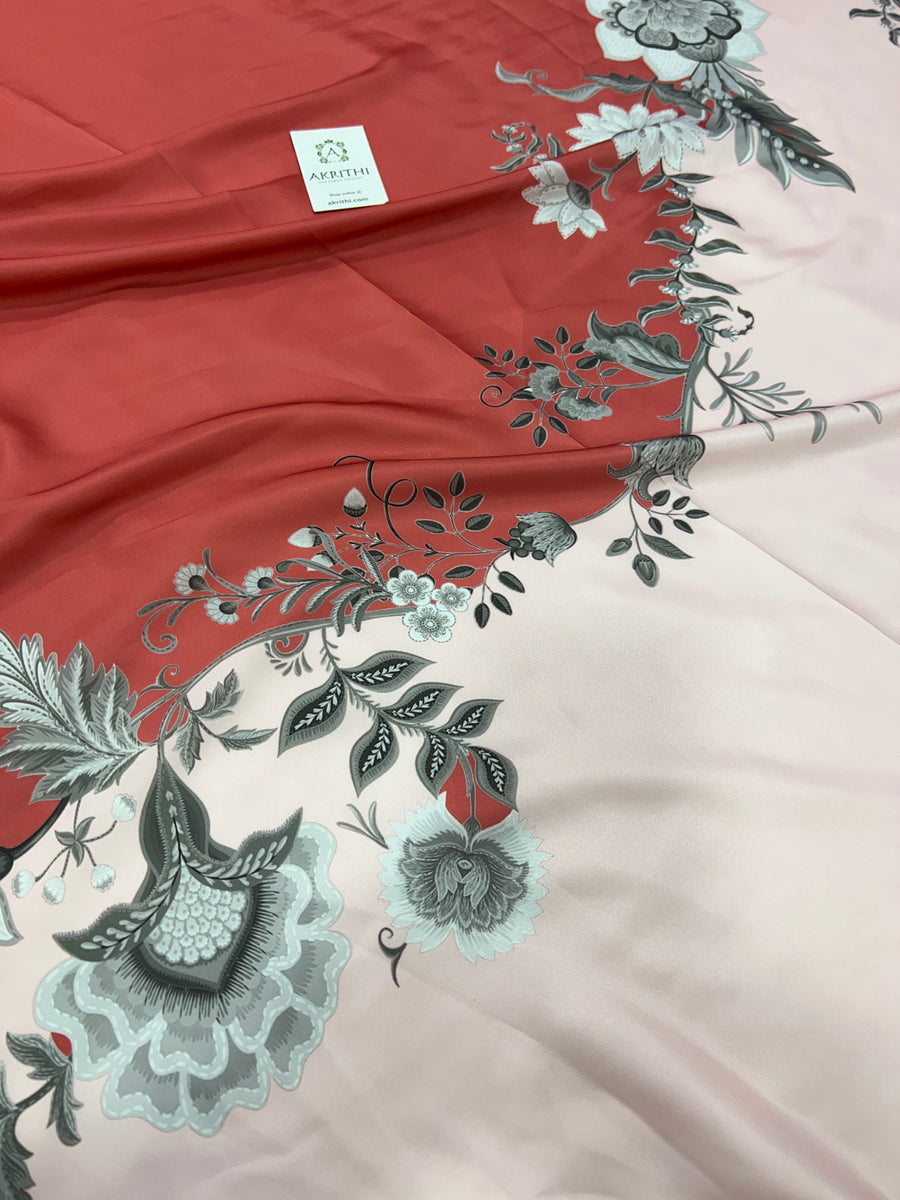 Digital printed modal satin fabric