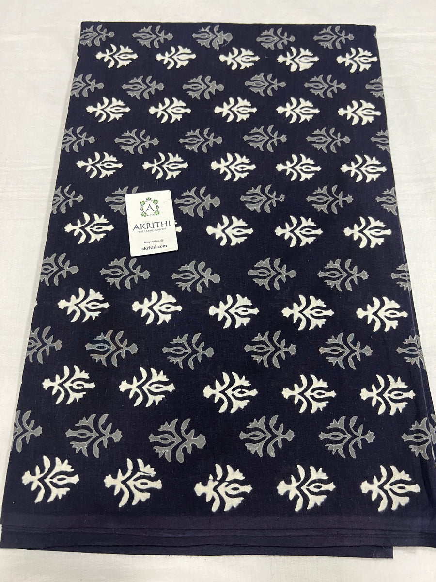 Hand block Printed pure cotton fabric