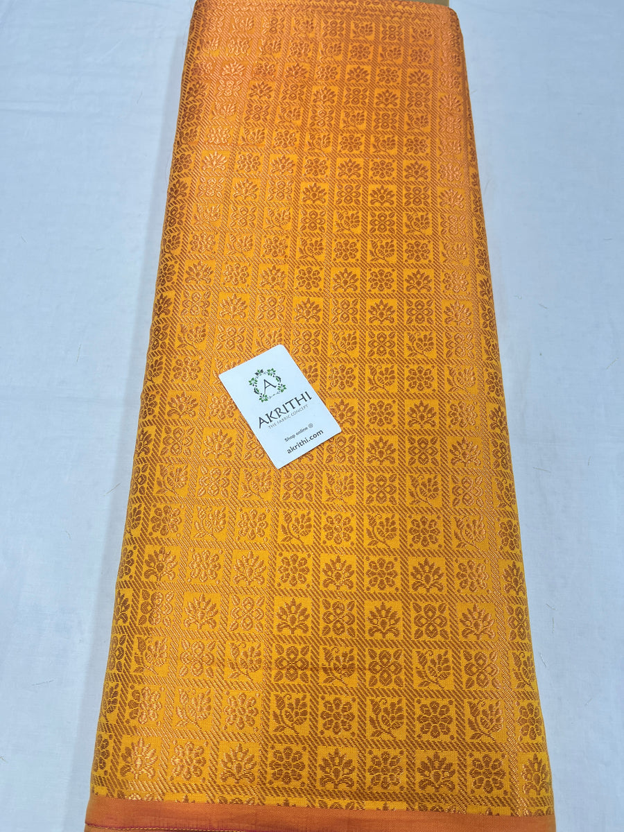 Banarasi brocade fabric with copper zari