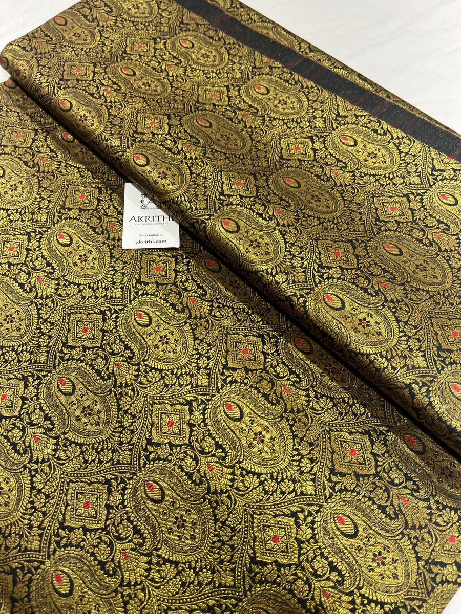 Banarasi brocade fabric antique zari