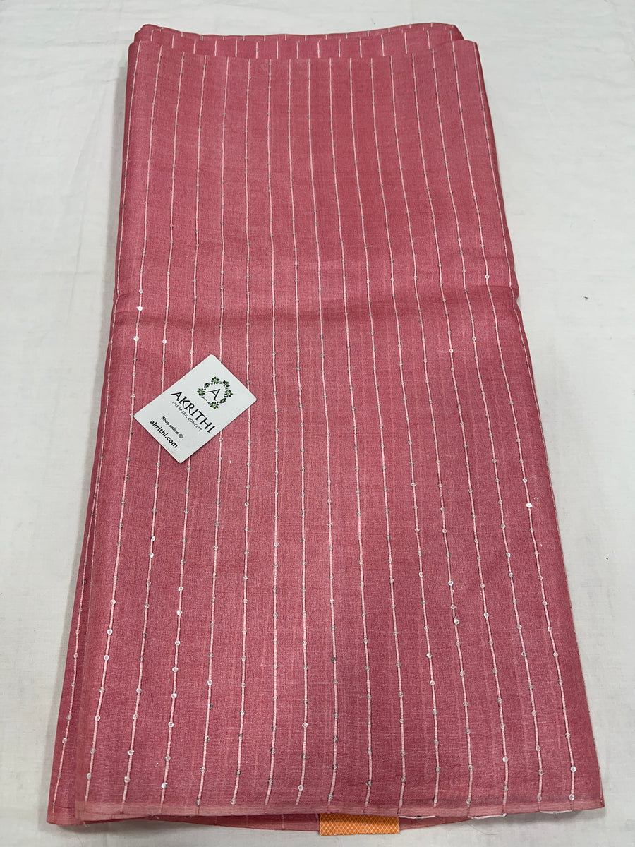 Striped Pure Tussar silk fabric