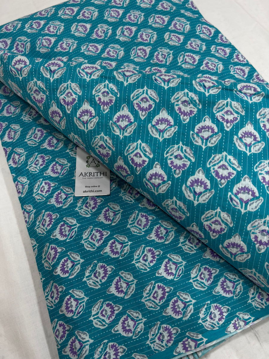 Kantha Printed pure cotton fabric