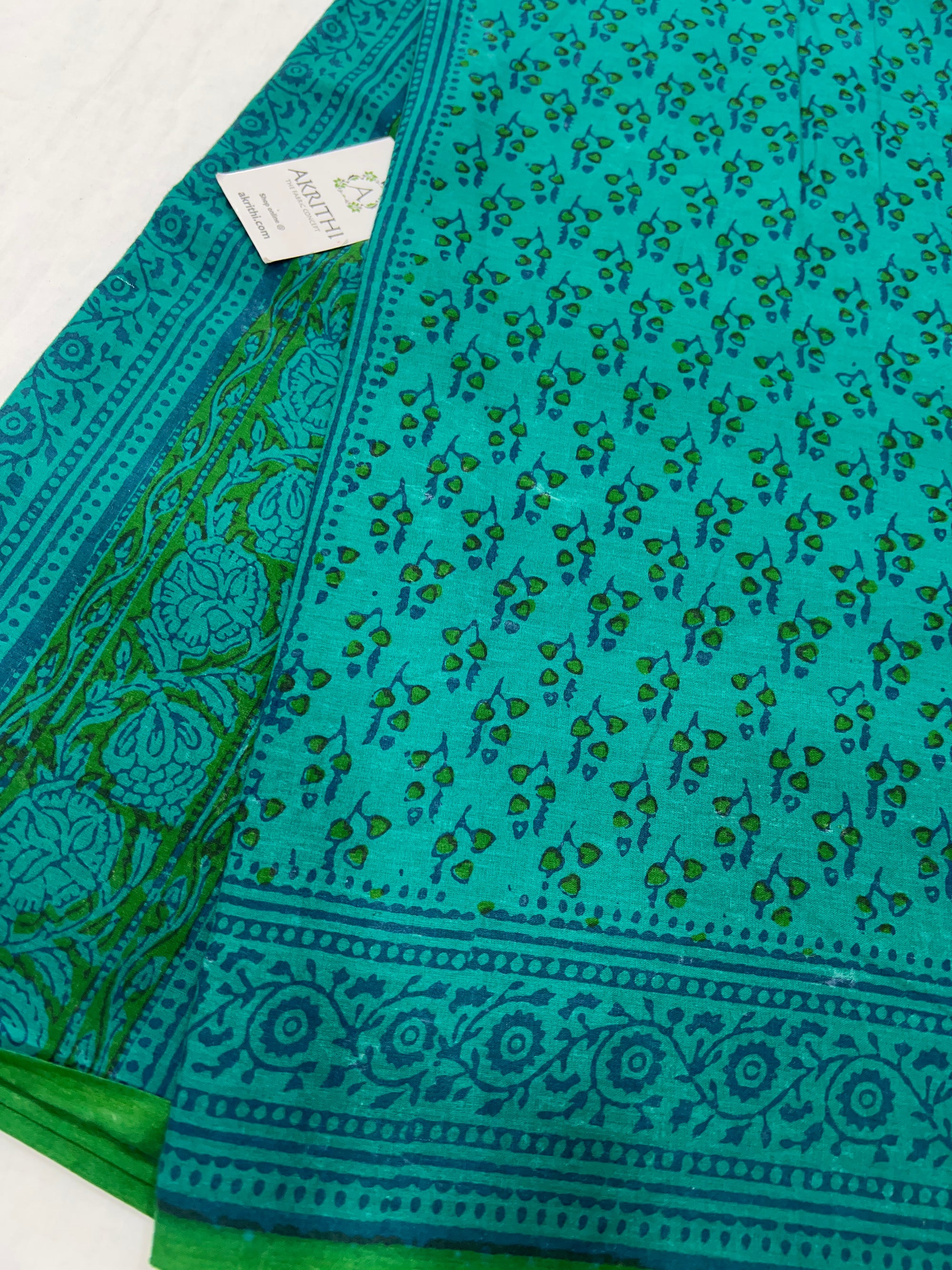 Printed pure cotton saree