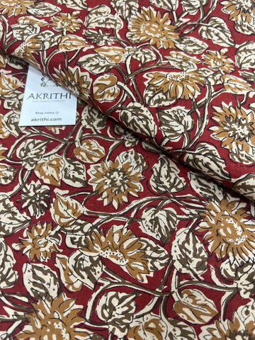 Hand block Printed pure cotton fabric