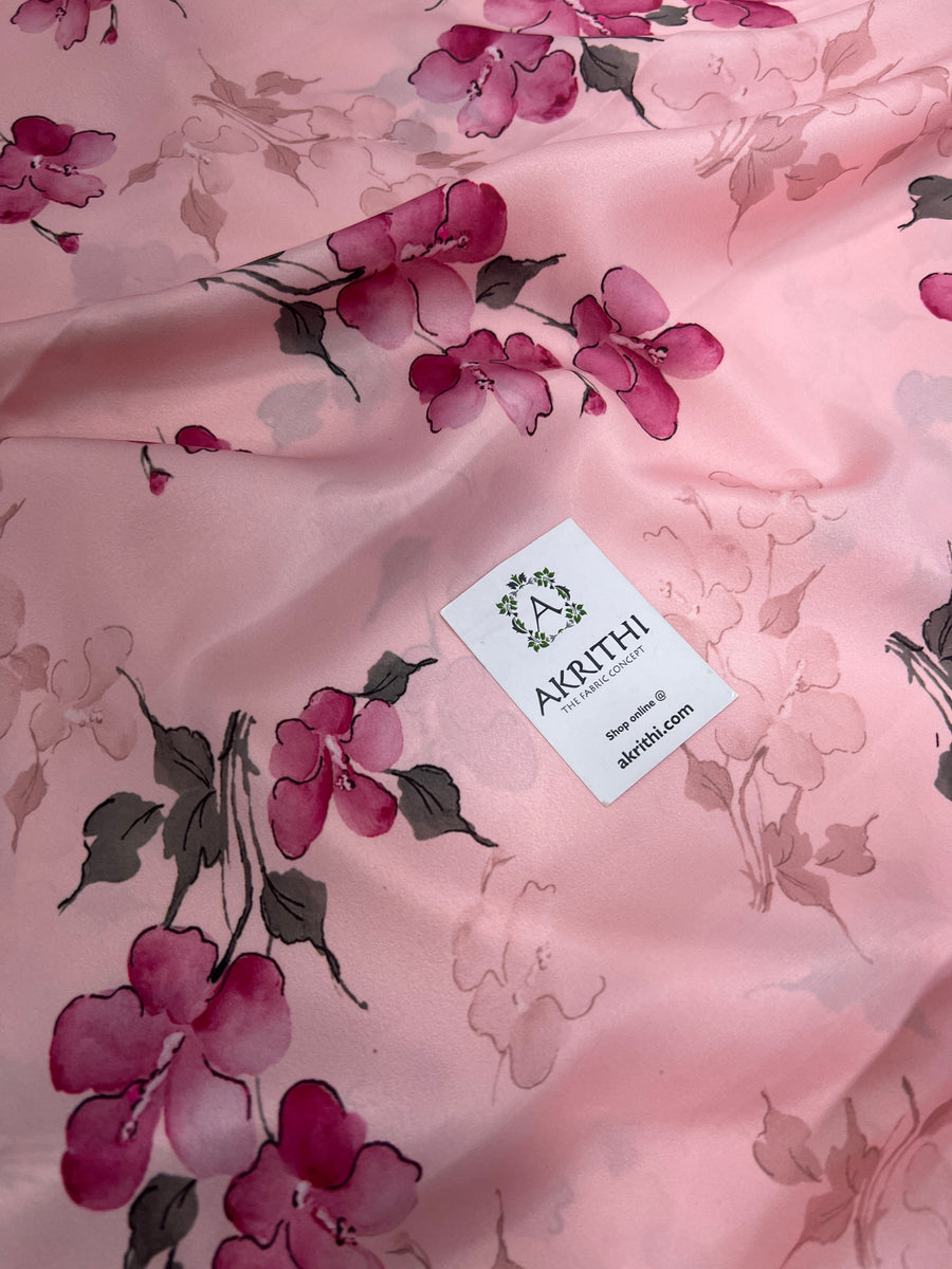 Digital printed modal satin fabric