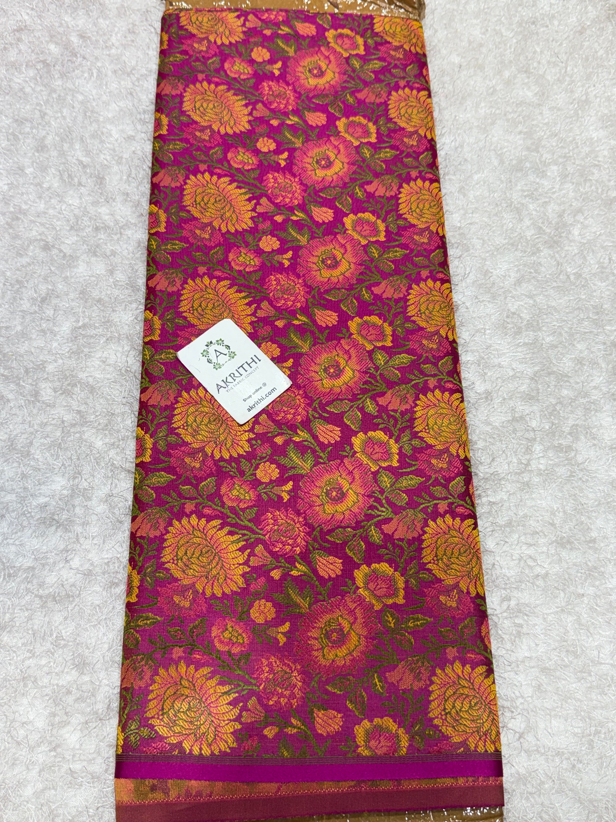 Pure Banarasi resham tanchoi brocade fabric