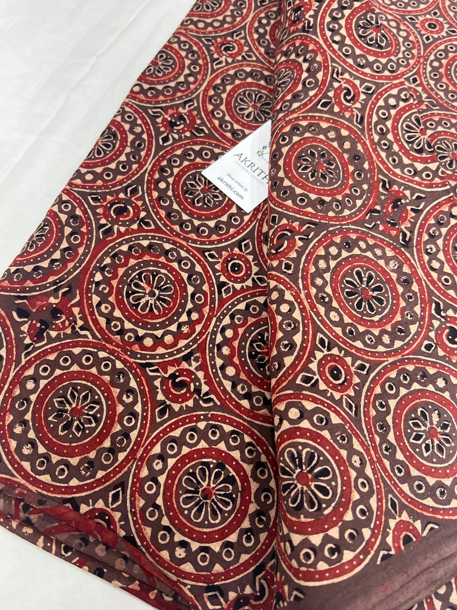 Ajrakh pure cotton fabric