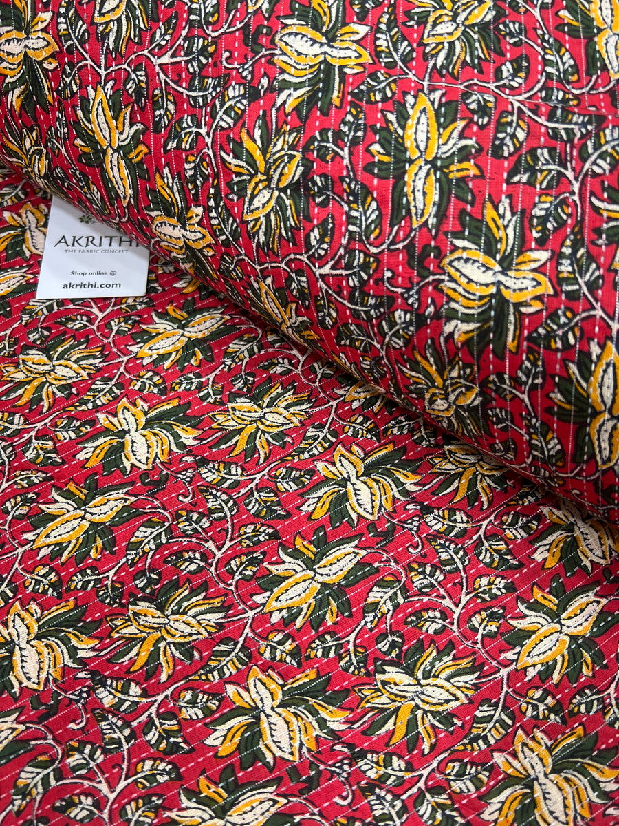 Kantha Printed pure cotton fabric