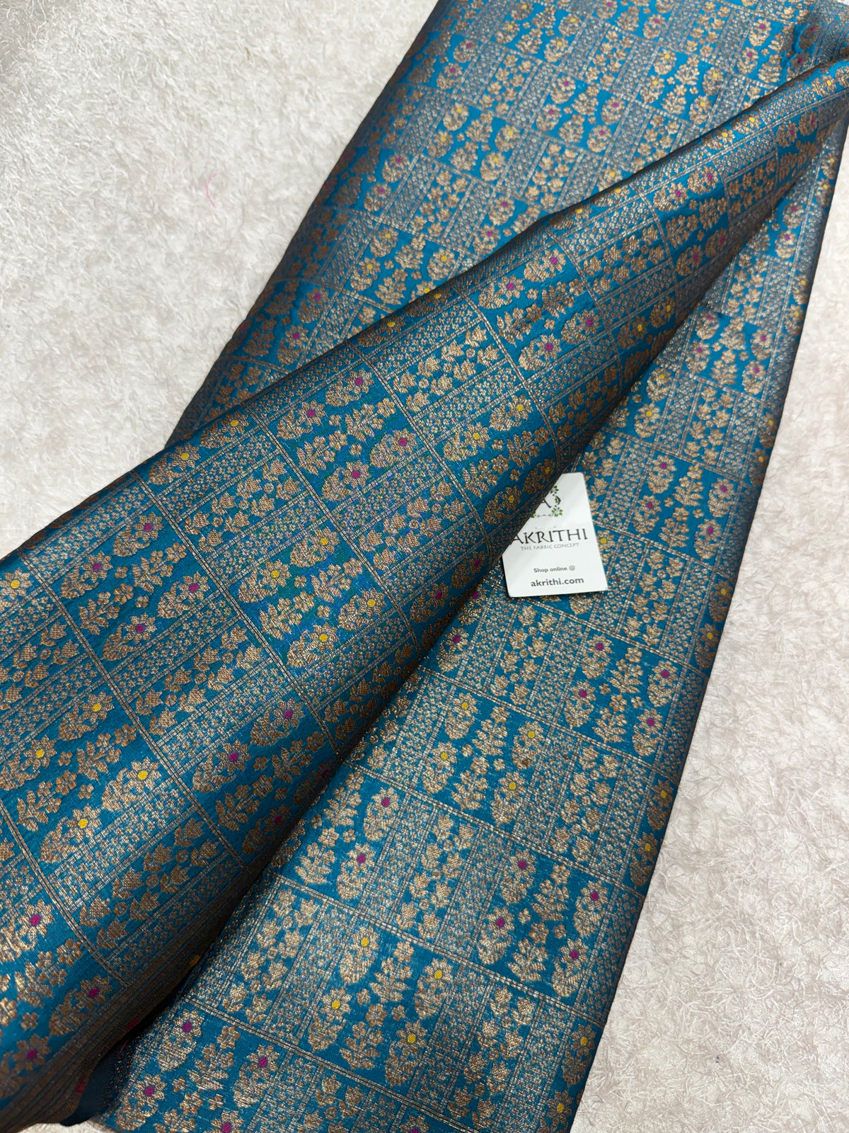 Pure Banarasi brocade antique zari fabric