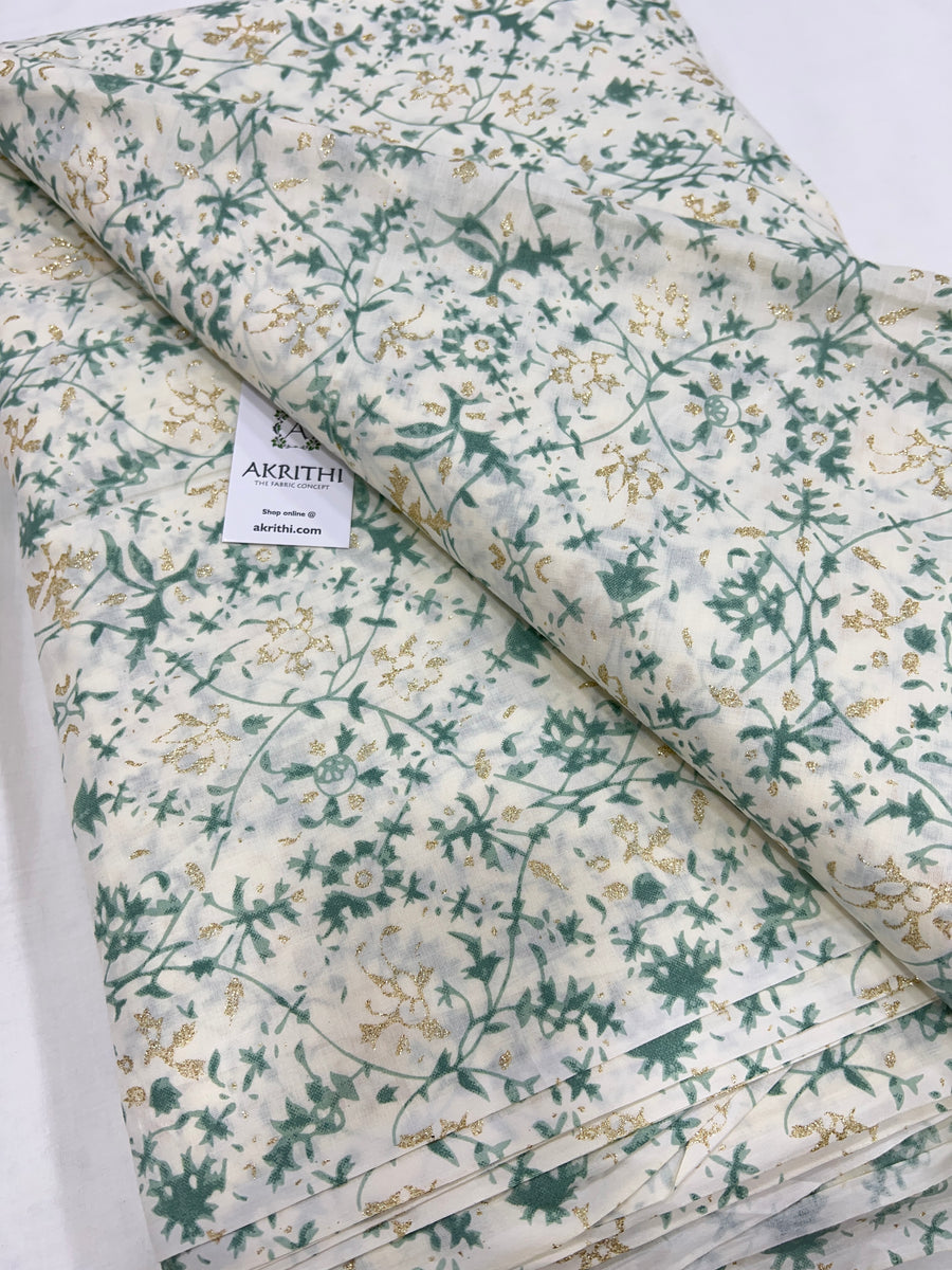 Printed pure cotton fabric