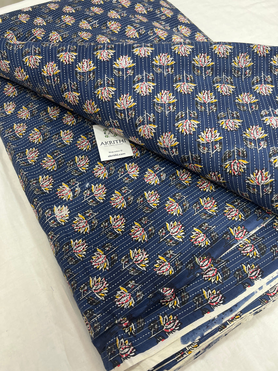 Kantha Printed pure cotton fabric