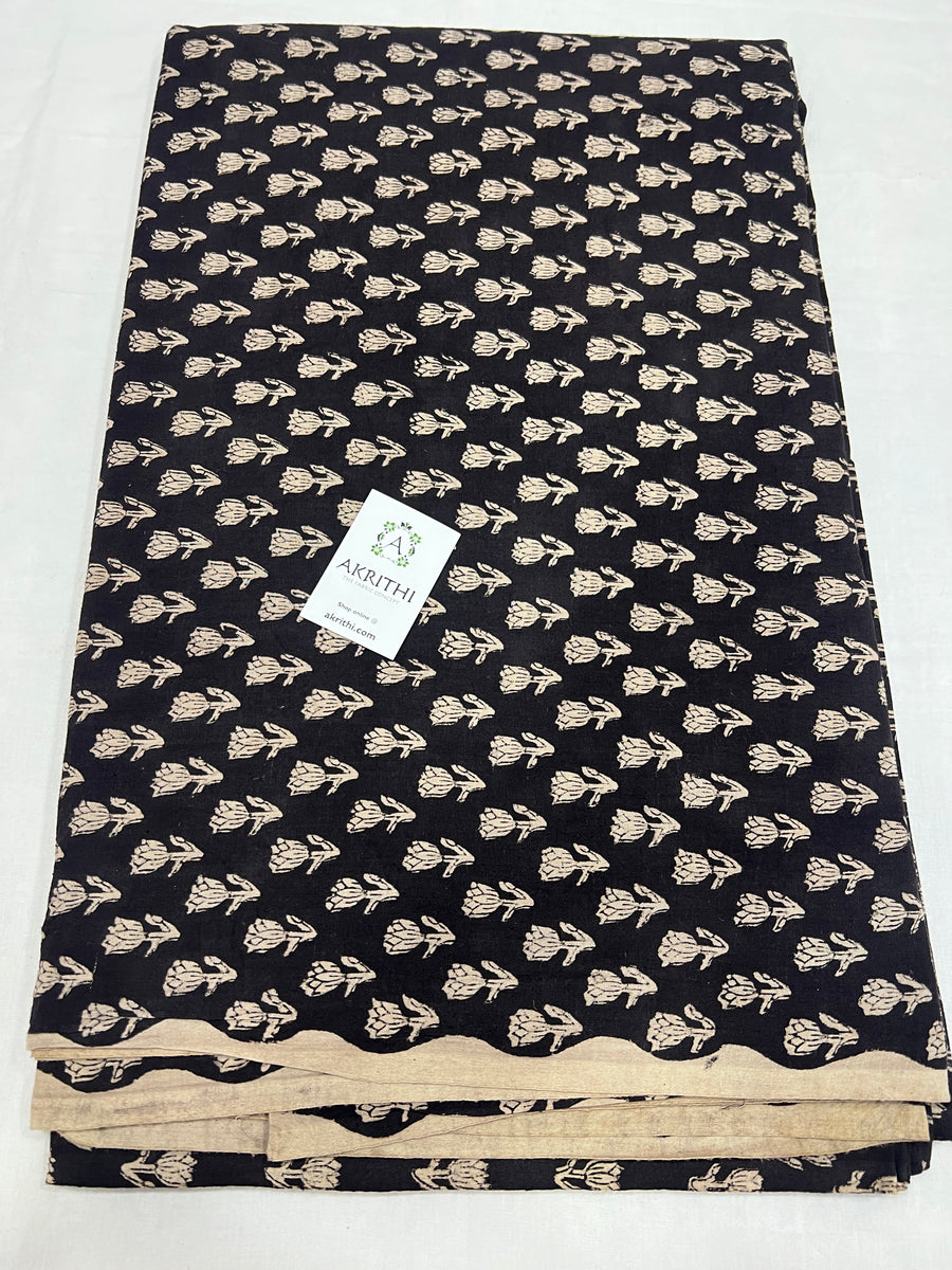 Hand block Printed pure cotton fabric