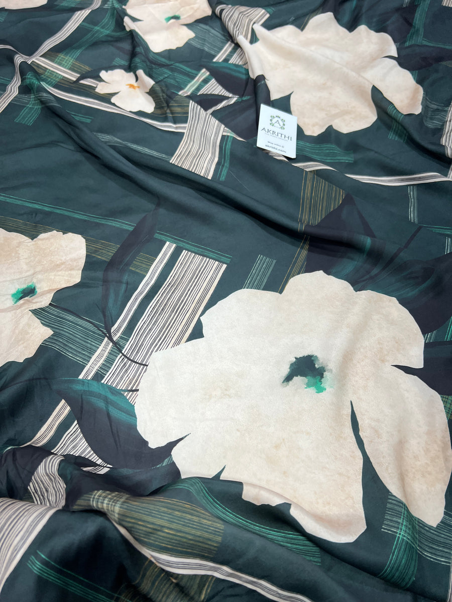 Digital printed modal satin fabric